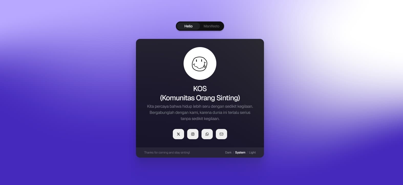 KOS (Komunitas Orang Sinting)